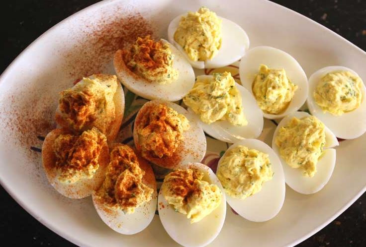 Рецепт яиц  с острой начинкой