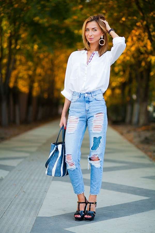 джинсы бойфренды женские с чем носить 