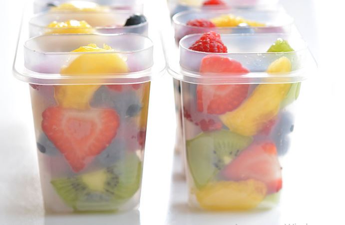 Рецепт фруктового льда с кусочками фруктов