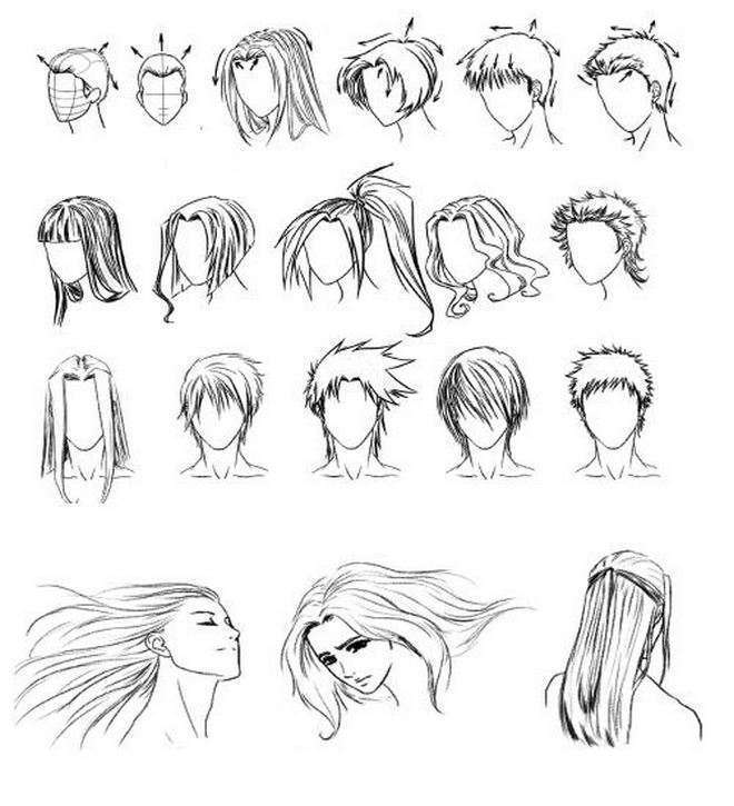 Способ изображения волос в аниме разнообразен.